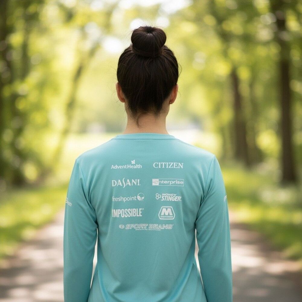 runDisney Wine & Dine Half Marathon 5K Mad Hatter Shirt Unisex L Teal - Picture 6 of 7